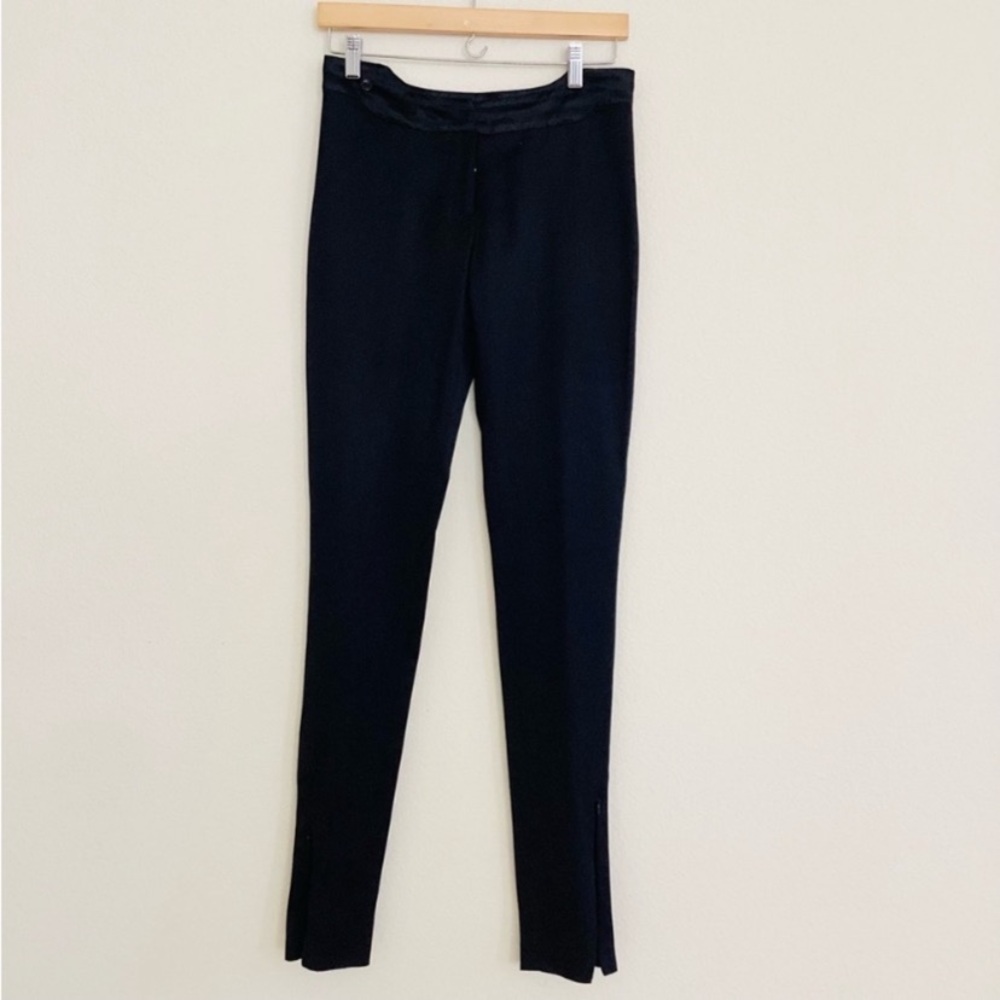 Stella McCartney Black Skinny Pants Side Ankle Zippers SZ 0-2